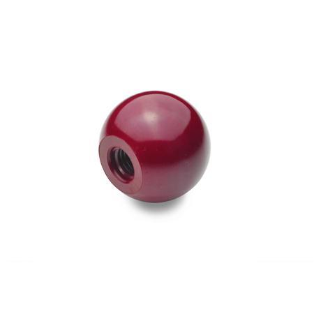 Otto Ganter Ball Knob Plastic Red, DIN 319